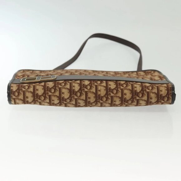 Christian Dior Trotter Canvas Shoulder Bag Brown Gold Auth ep10263 - Picture 7 of 16